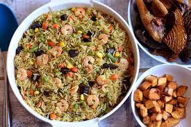 Chinese Fried Rice, plantain, and Turkey